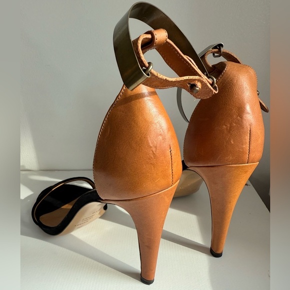 Isabel Marant Adele Brass Cuff Ankle Sandal Heels - Picture 6 of 8